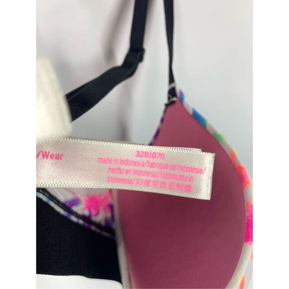 Vintage Victoria's Secret pink wear everywhere push-up tie-dye bra size 32B - Picture 3 of 9